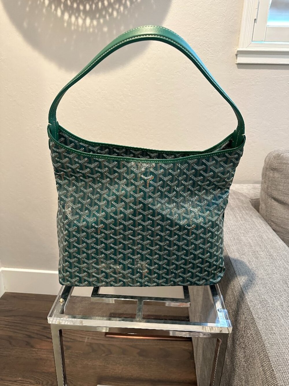 Like new! Authentic Goyard Boheme Hobo bag in Green!